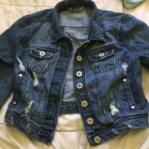 cropped denim jacket